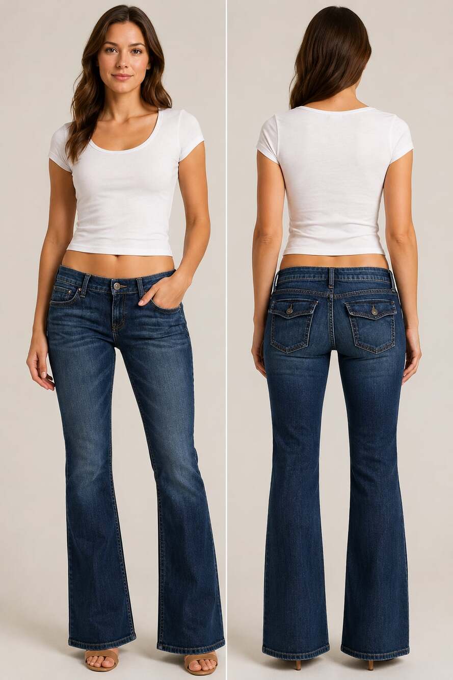 Banana Republic Y2K (2011) Bootcut Flap Pocket Dark Wash Jeans Size 27/4R